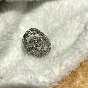 Sterling Silver 925 Rose Lined in CZ stones